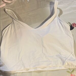 LULULEMON White Cropped Tank Top